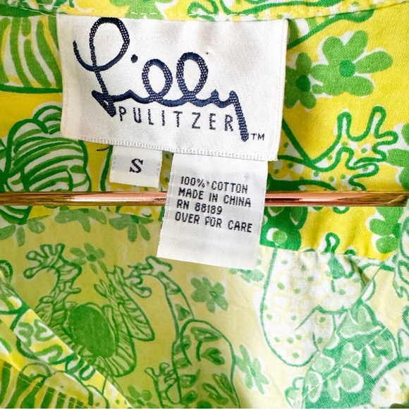 Lilly Pulitzer Vintage Men’s Frog Print Button Down Shirt - Picture 4 of 10